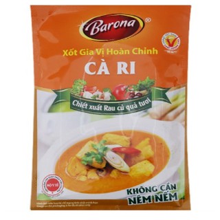 Sốt gia vị hoàn chỉnh cà ri Barona gói 80g