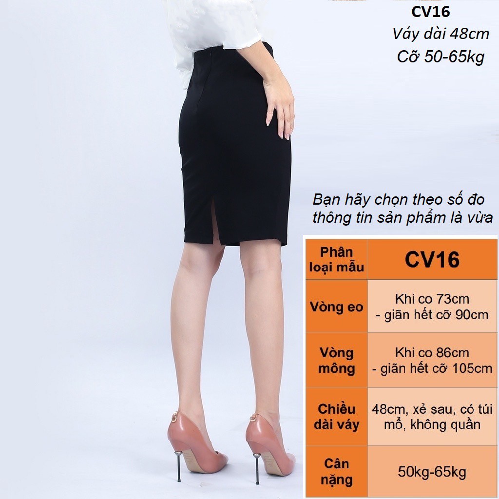 Chân váy công sở dáng ôm [Đủ cỡ 43-65kg] CV15