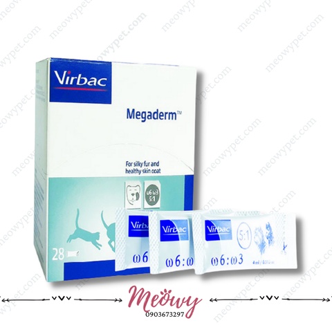 [100ml] Megaderm dưỡng mượt lông và hỗ trợ viêm da giảm ngứa chó mèo