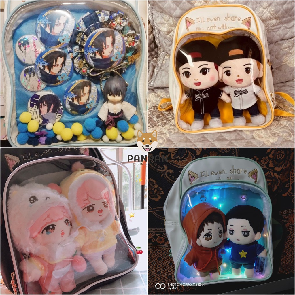 ITABAG - BALO TRONG SUỐT CHUYÊN DOLL CỠ LỚN (28CM)