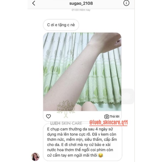 Body Cream LUEH — Kem dưỡng trắng body ban ngày_Bật tone, mềm mịn da, chống nắng SPF60+ PA+++