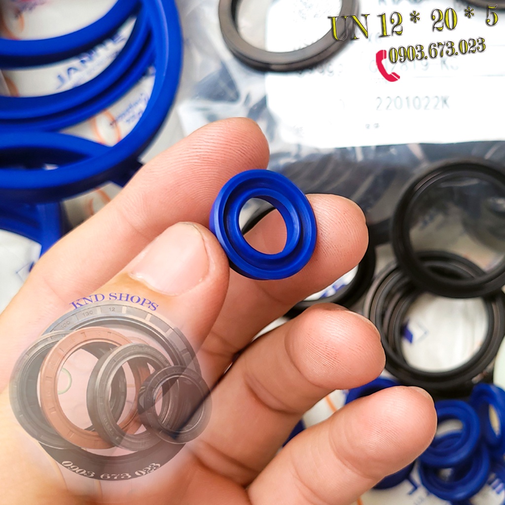 Gioăng phớt thủy lực DZ UN 12*20*5, phớt chắn dầu thủy lực chuyên cho máy đào, máy xúc, cẩu và xe nâng|KND Shops