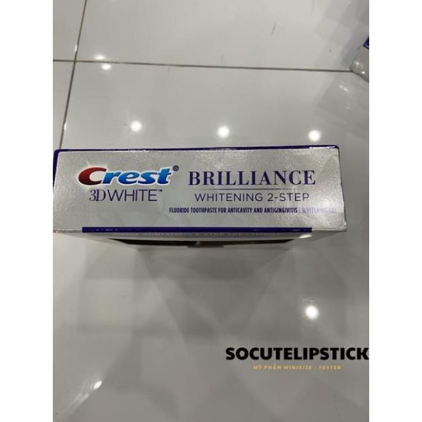 Set Kem Đánh Răng Crest 3D White Brilliance Whitening 2- Step