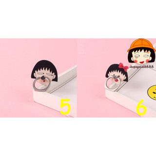Iring Giá Đỡ Điện Thoại Chiếc Nhẫn Hoạt Hình Maruko Dễ Thương Siêu Bám Dính !