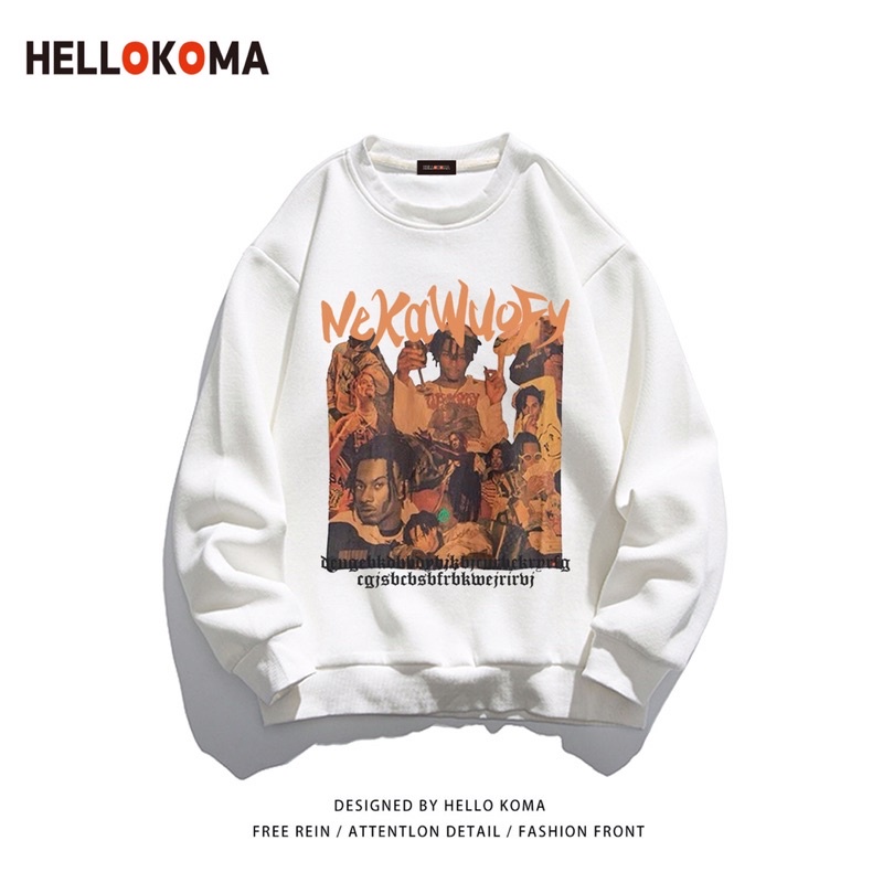 Áo Sweater Hellokoma in hình nam nữ
