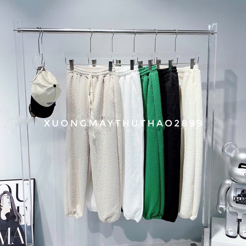 Quần Jogger Nỉ Xốp Dập Nổi
