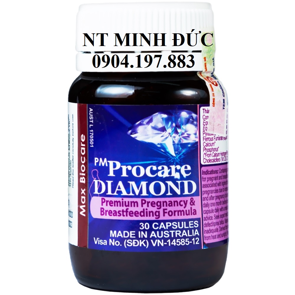 PM Procare DIAMOND Vitamin Tổng Hợp Giúp Mẹ Bầu Có Một Thai Kỳ Khỏe Mạnh! [Hàng Nhập Khẩu Chính Hãng Từ Úc]