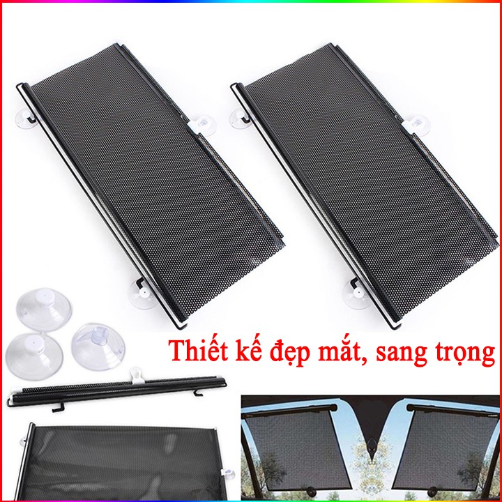 Tấm che nắng ô tô, rèm che chắn nắng cuộn gọn cho ô tô kích thước 40x60cm