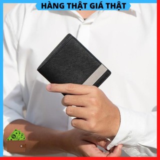 Ví da nam, ví dáng đứng nhỏ gọn, da Safiano cao cấp -. [HÀNG THẬT GIÁ THẬT]  [DA THẬT]