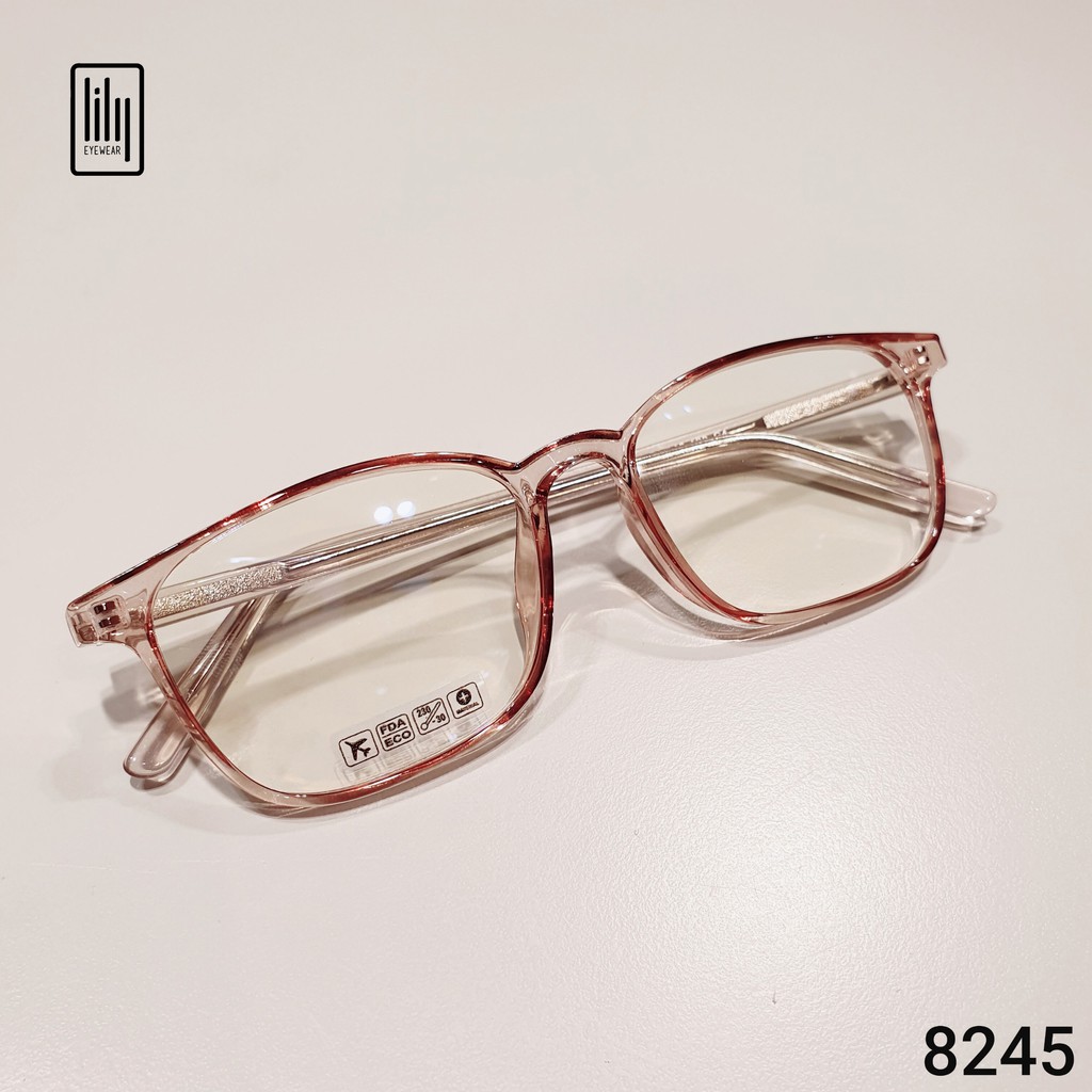 Gọng kính cận nam nữ Lilyeyewear thiết kế mắt vuông, đa dạng màu sắc dễ lựa chọn 8245 | BigBuy360 - bigbuy360.vn