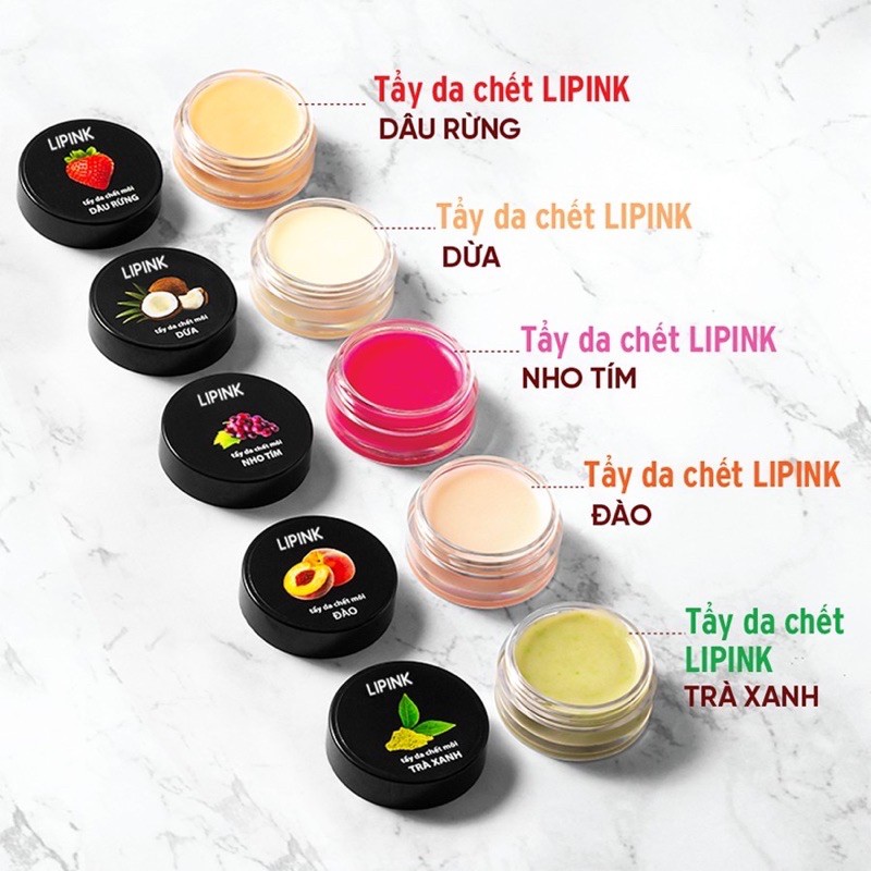Tẩy da chết môi Lipink - 5 hương vị - Tẩy sạch da chết mà không gây rát môi | BigBuy360 - bigbuy360.vn