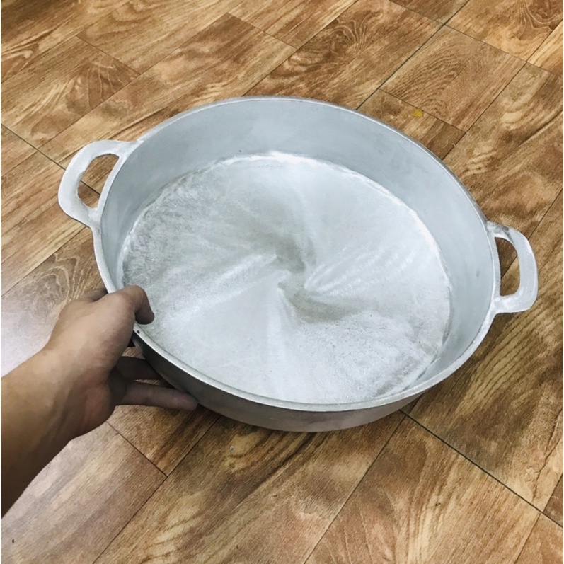 Chảo gang đúc đáy bằng cỡ lớn đk 35cm