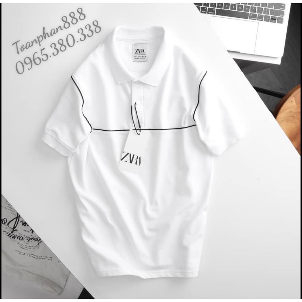 [Mã 12FASHIONSALE1 giảm 10K đơn 50K] ÁO POLO NAM TRƠN PHỐI CHỈ VIỀN ... | BigBuy360 - bigbuy360.vn