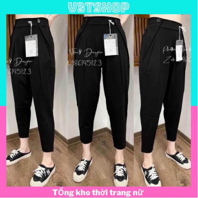 💋FREESHIP💋 Quần bom chín tấc,quần bagy cạp chun chất umi hàn túi trước _sẵn hàng_ảnh thật cuối