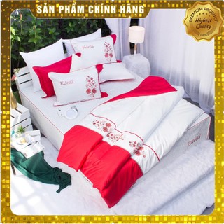 Bộ Ga Chần Gòn Cotton Solid Edena 358 [ SIÊU BỀN ] Gồm 5 Món, Bảo Hành  Một Đổi Một