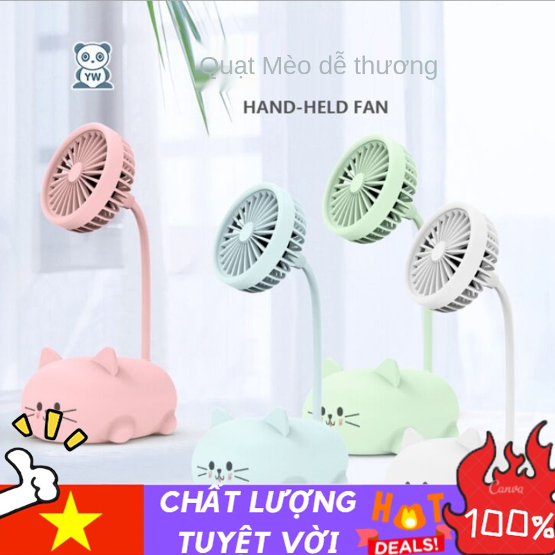 PM Quạt Mini Tích Điện Để Bàn Tiện Lợi Pin Khoẻ , Quạt Mạnh Hình Thú Dễ Thương