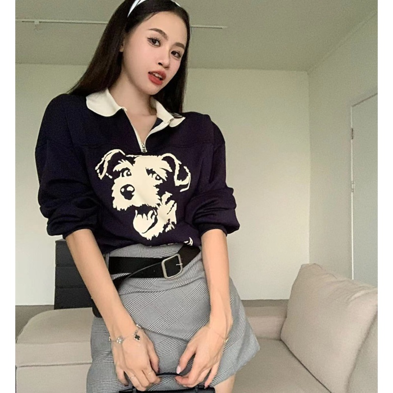 Set Áo Thun Tay Dài Phối Áo Hai Dây Lệch Tà Thời Trang Cá Tính