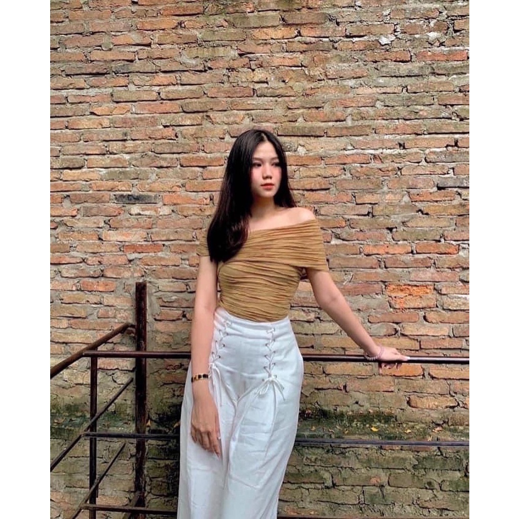 Áo bẹt vai chéo siêu xinh