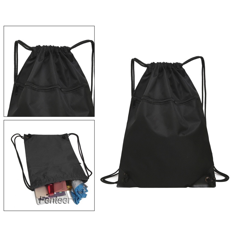 Balo dây rút bằng nylon chống thấm nước thiết kế tiện dụng cho tập gym / yoga