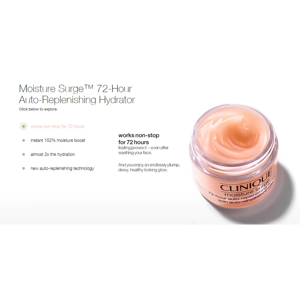 [Mã COS1904 giảm 8% đơn 300K] Gel dưỡng ẩm Clinique Moisture Surge 72-Hour Auto-Replenishing Hydrator | BigBuy360 - bigbuy360.vn