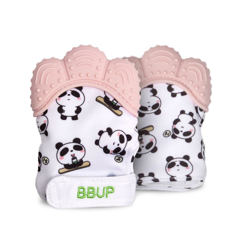 Set 2 Găng Tay Hình Gấu Trúc Dễ Thương Cho Bé Sơ Sinh Mọc Răng