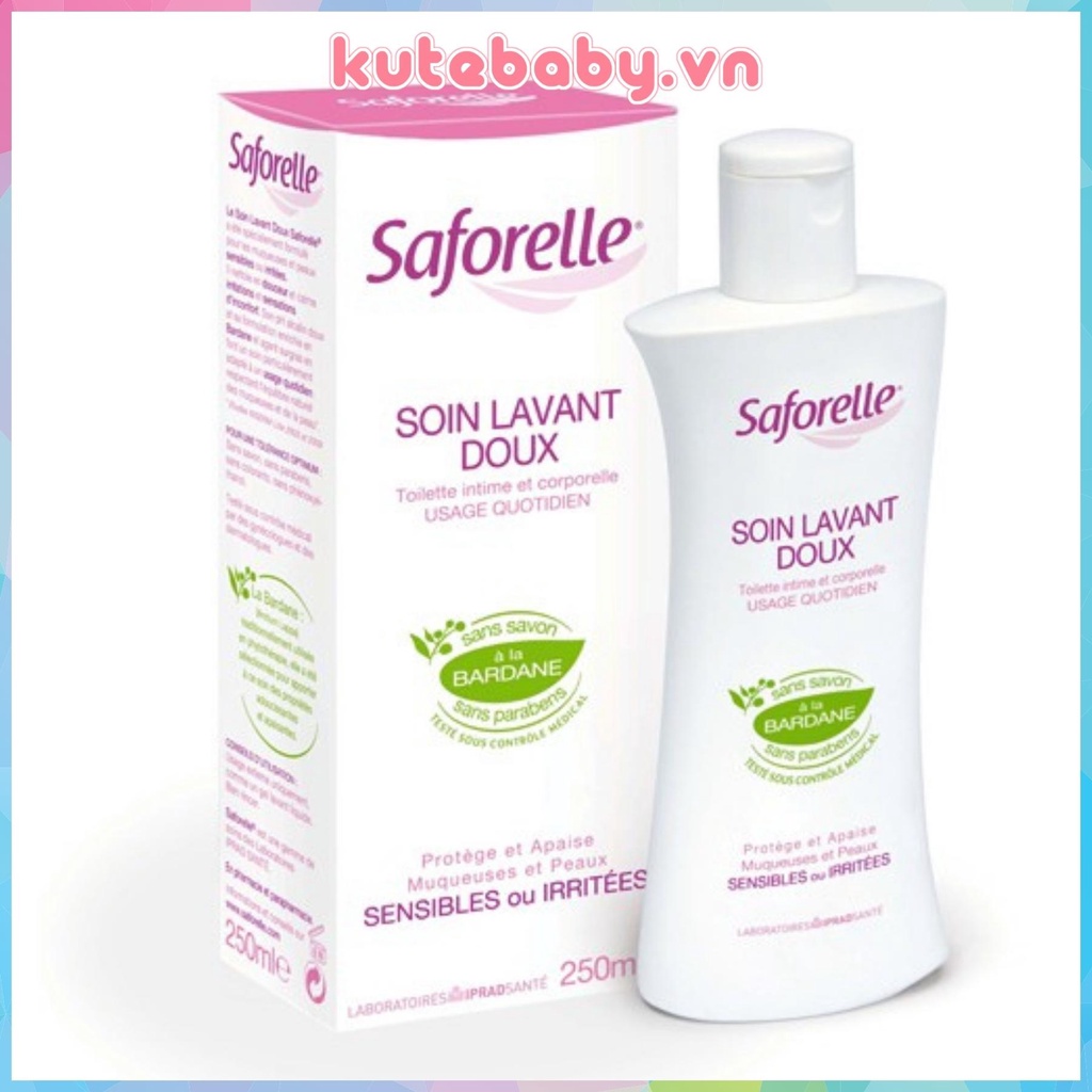 Dung dịch vệ sinh phụ nữ Saforelle Pháp 100ml, 250ml chăm sóc da dịu nhẹ