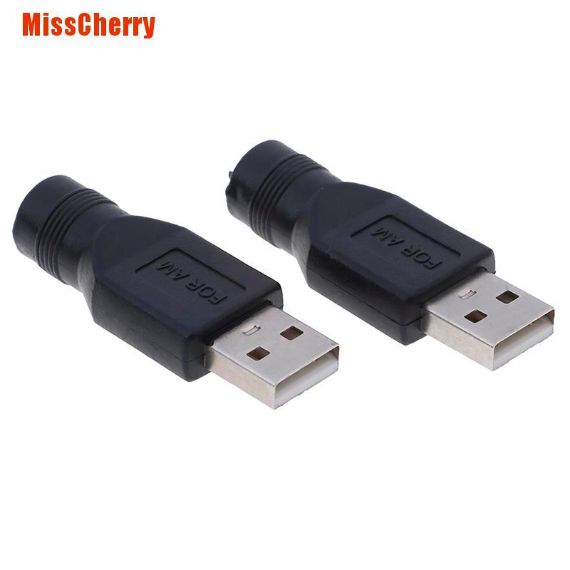 DC POWER Bộ 2 Đầu Chuyển Đổi Usb Cái Sang 5.5mm X 2.1mm