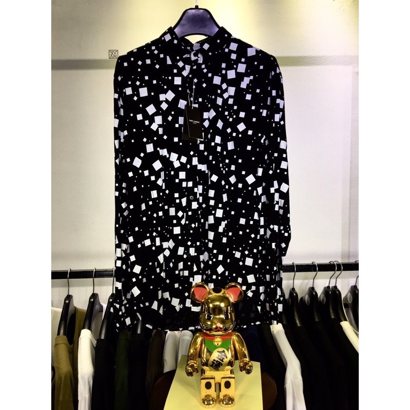 Áo sơ mi sain lauren ô vuông