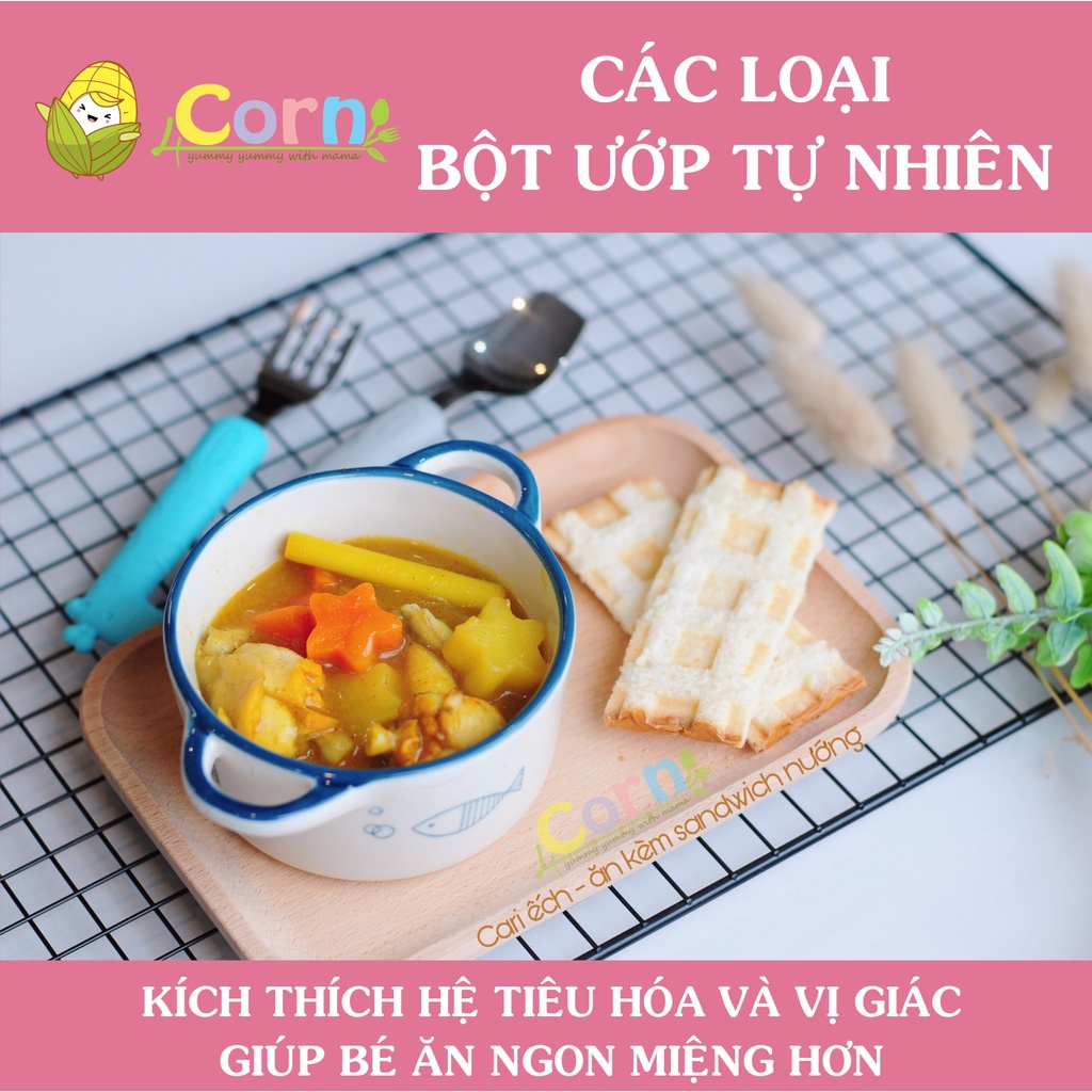 Set 10 loại bột ướp tự nhiên chế biến ăn dặm - Cho bé 7m+