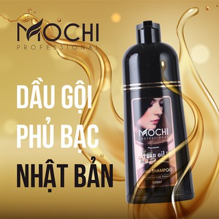 (Sale) Dầu gội Mochi Phủ đen tóc bạc Nhật Bản chính hãng - Đen đẹp mái tóc - Chai 500ml