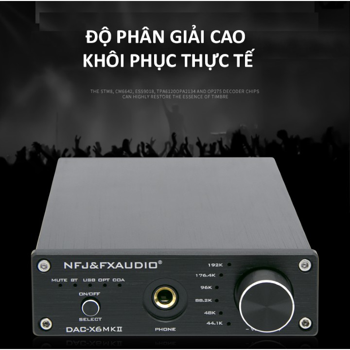 Dac Giải Mã Khuếch Đại Âm Thanh Bluetooth 5.0 Fx-Audio Dac X6 Mkii