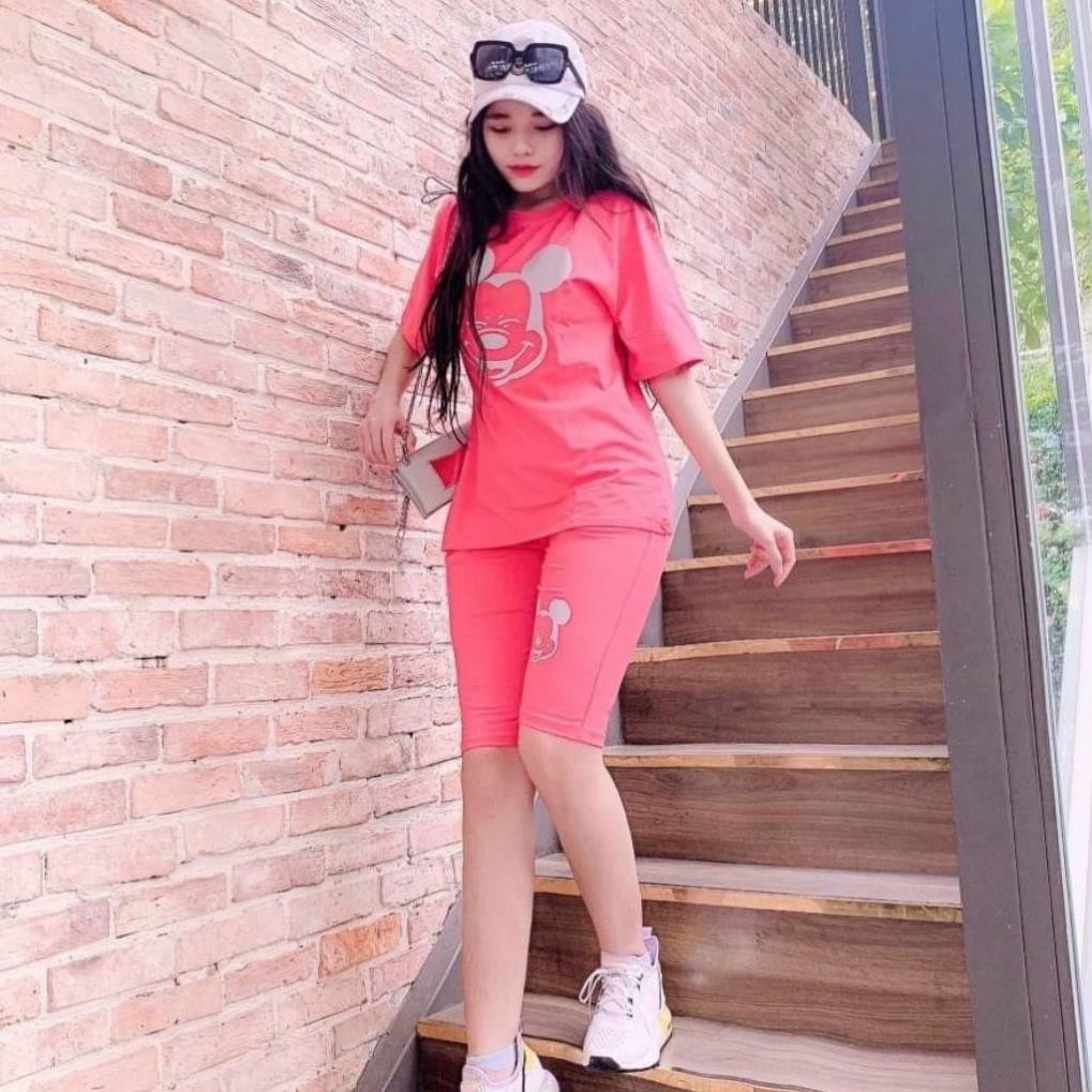 Đồ Bô Nữ MC5331 Đồ Bộ Mặc Nhà Chất Thun Cotton Co Dãn Mịn Đẹp Mickey Size 40KG - 80KG | BigBuy360 - bigbuy360.vn