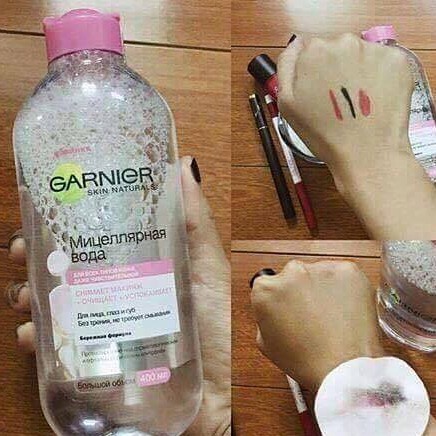 Nước Tẩy Trang Garnier Micellar Cleansing Water Pháp 400ml Vàng Dầu Hồng Xanh dương tẩy trang sạch sâu, hiệu quả