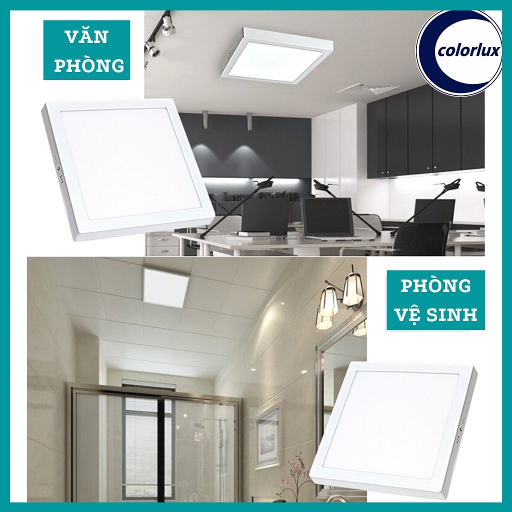 Đèn Ốp Trần COLORLUX Siêu Sáng 24W 18W 12W 6W Vuông - Tròn Ánh Sáng Trắng #optran #led