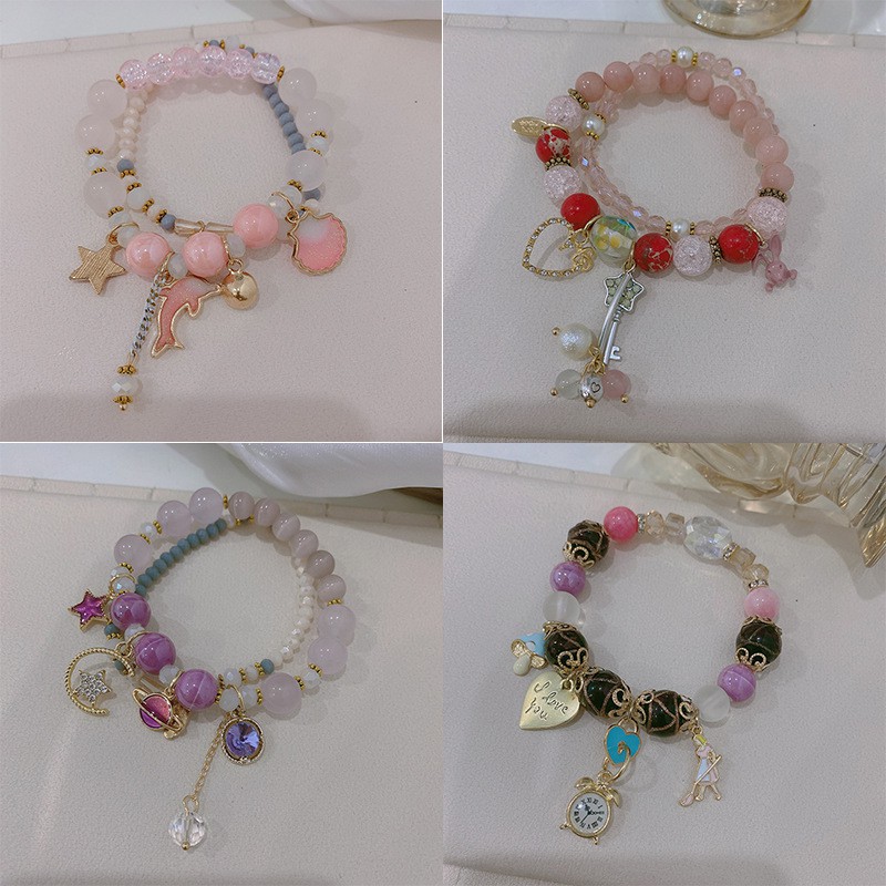 Vòng Tay Đính Đá Pha Lê Phong Cách Hàn Quốc Sang Trọng Thời Trang | BigBuy360 - bigbuy360.vn