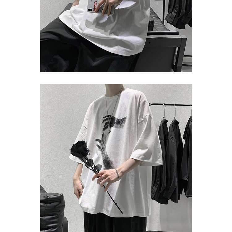 Áo thun tay ngắn kiểu dáng thời trang dành cho nam cỡ M-8XL