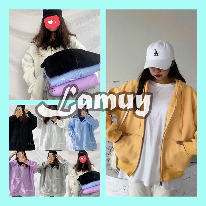 [A031] Áo khoác nỉ trơn có 6 màu - Áo khoác nữ nỉ form rộng giá rẻ có 6 màu