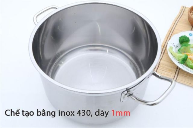 Giá rẻ sập sàn!Bộ nồi xửng hấp 26cm Inox 3 đáy Fivestar