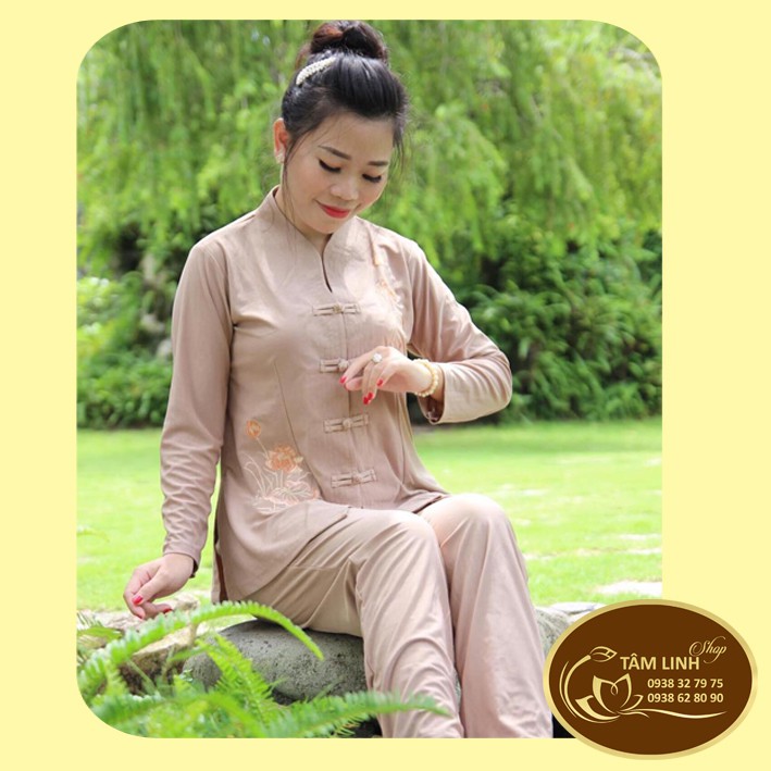 Đồ Lam Đi Chùa_Mẫu Bà Lai Nút Thắt