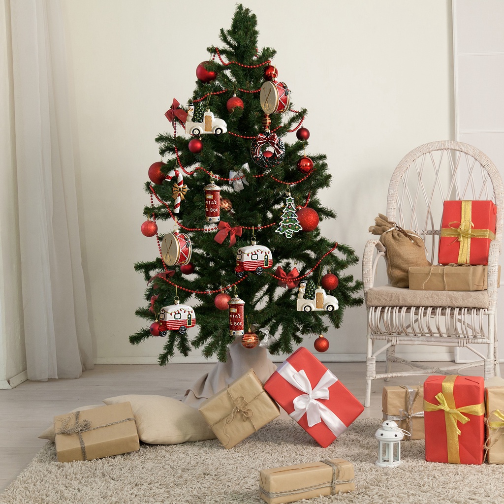 Ngôi nhà treo trang trí cây thông Noel dễ thương