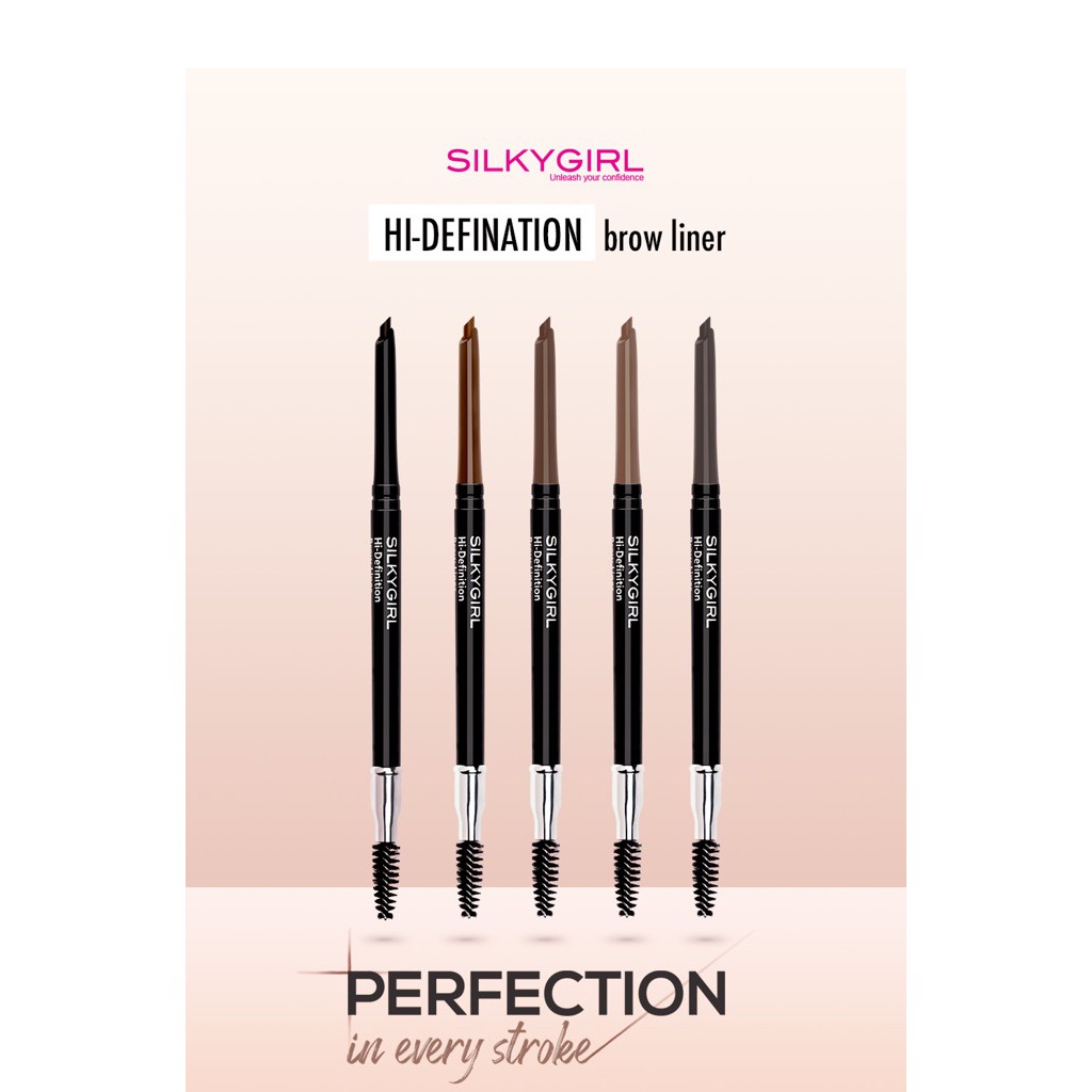 Chì Kẻ Chân Mày Silky Girl Hai Đầu Hi-Definition Brow Liner 0.35g