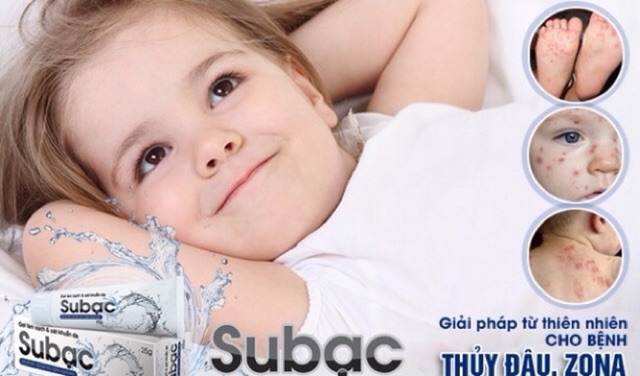 Su bạc / Subac - Gel làm sạch, tái tạo da, mờ sẹo, thủy đậu, tay chân miệng