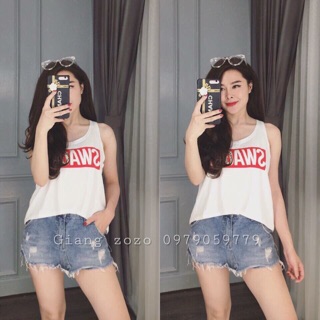 Áo thun sát nách chữ ngực