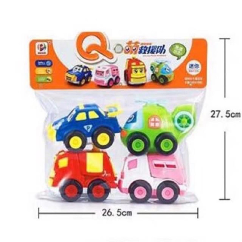 Túi 4 Xe Đồ Chơi Poli Robocar 8335 BJ624 chọn ngẫu nhiên