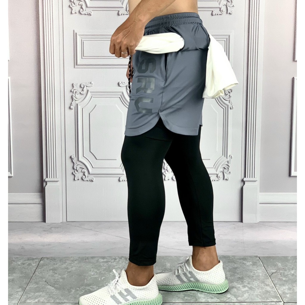 Quần tập gym nam 2 lớp dài STTK04 quần thể thao nam chạy bộ cao cấp vải mát | BigBuy360 - bigbuy360.vn