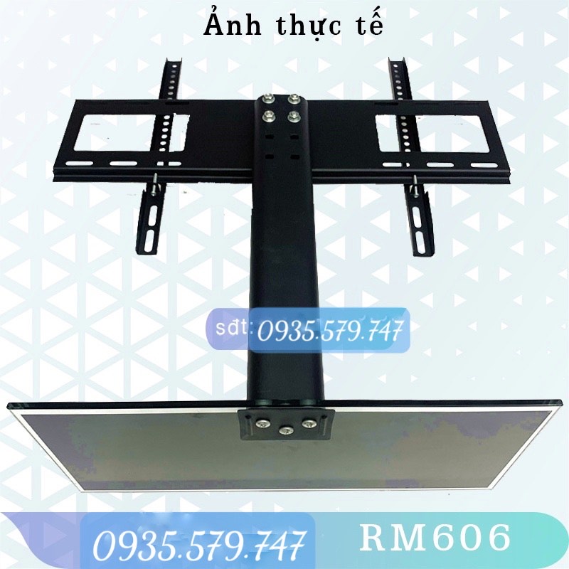 RM606 - Chân Đế TIVI Đa Năng - Mặt kính Cường Lực  - Chân đế tivi để bàn