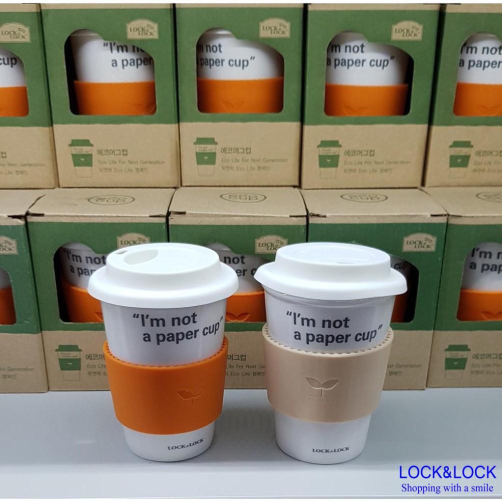 [Lock&lock] Cốc sứ I'm Not a Paper Cup 370ml - SLB003