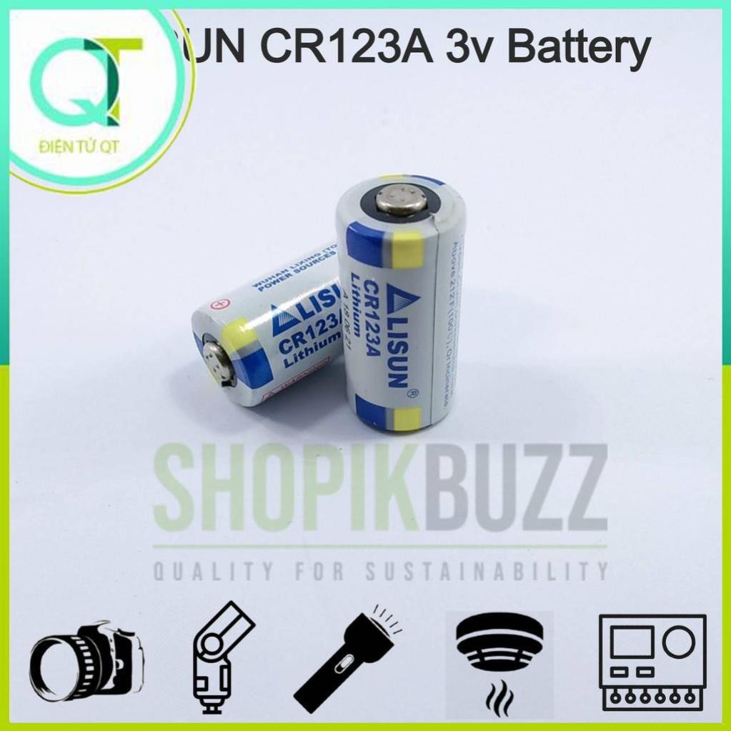 [1 Viên] Pin CR123A 3V Lithium CR123A 3V Hãng Lisun, Pin CR123A dùng cho máy ảnh film