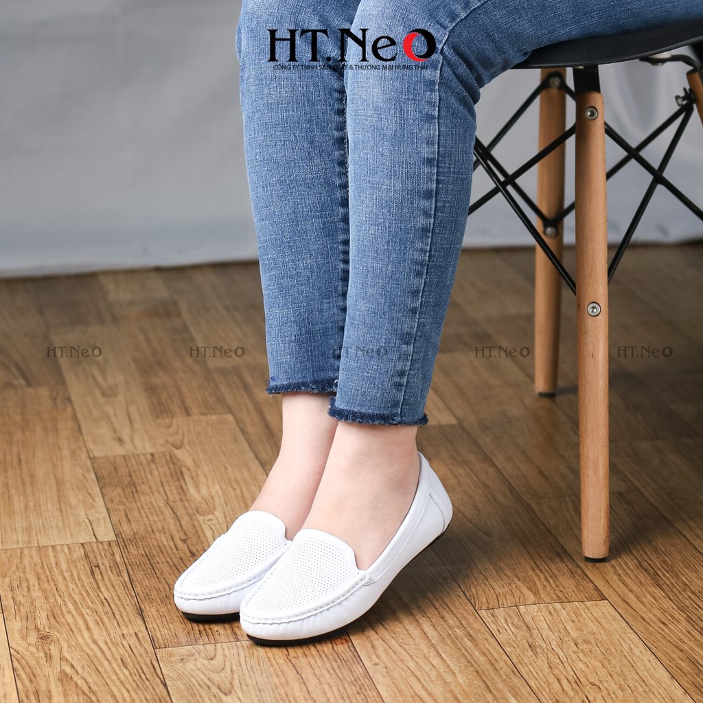 Giày lười nữ -  giày da nữ HT.NEO da bò thật 100%, thiết kế đơn giản và nhẹ nhàng nhưng vẫn trang nhã NU96