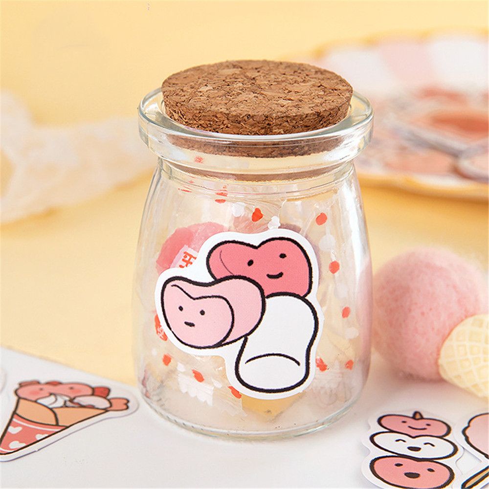 Hộp 45 miếng dán hình món tráng miệng dễ thương dùng trang trí tiện dụng